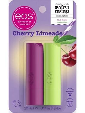 eos Cherry Limeade Lip Balm Stick 2pk NEW